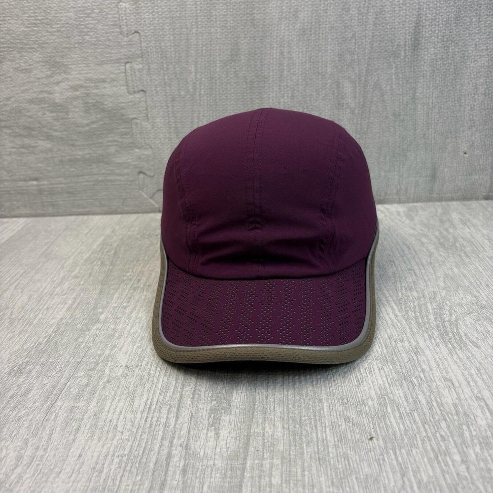 Duluth Trading Hat Cap Women's M Purple Grab 'N Glow Reflective Ponytail Hole
